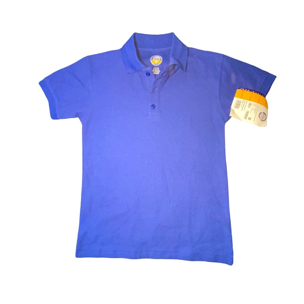 Royal Blue Polo Shirt with Short Sleeves and Classic Collar